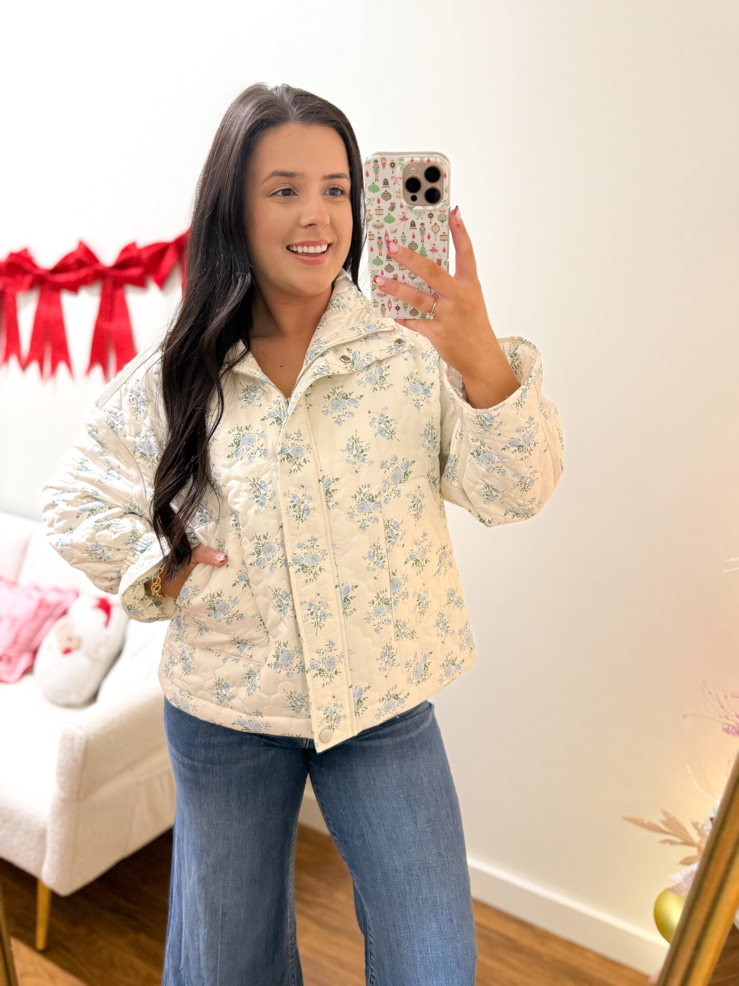 Floral Puffer Jacket