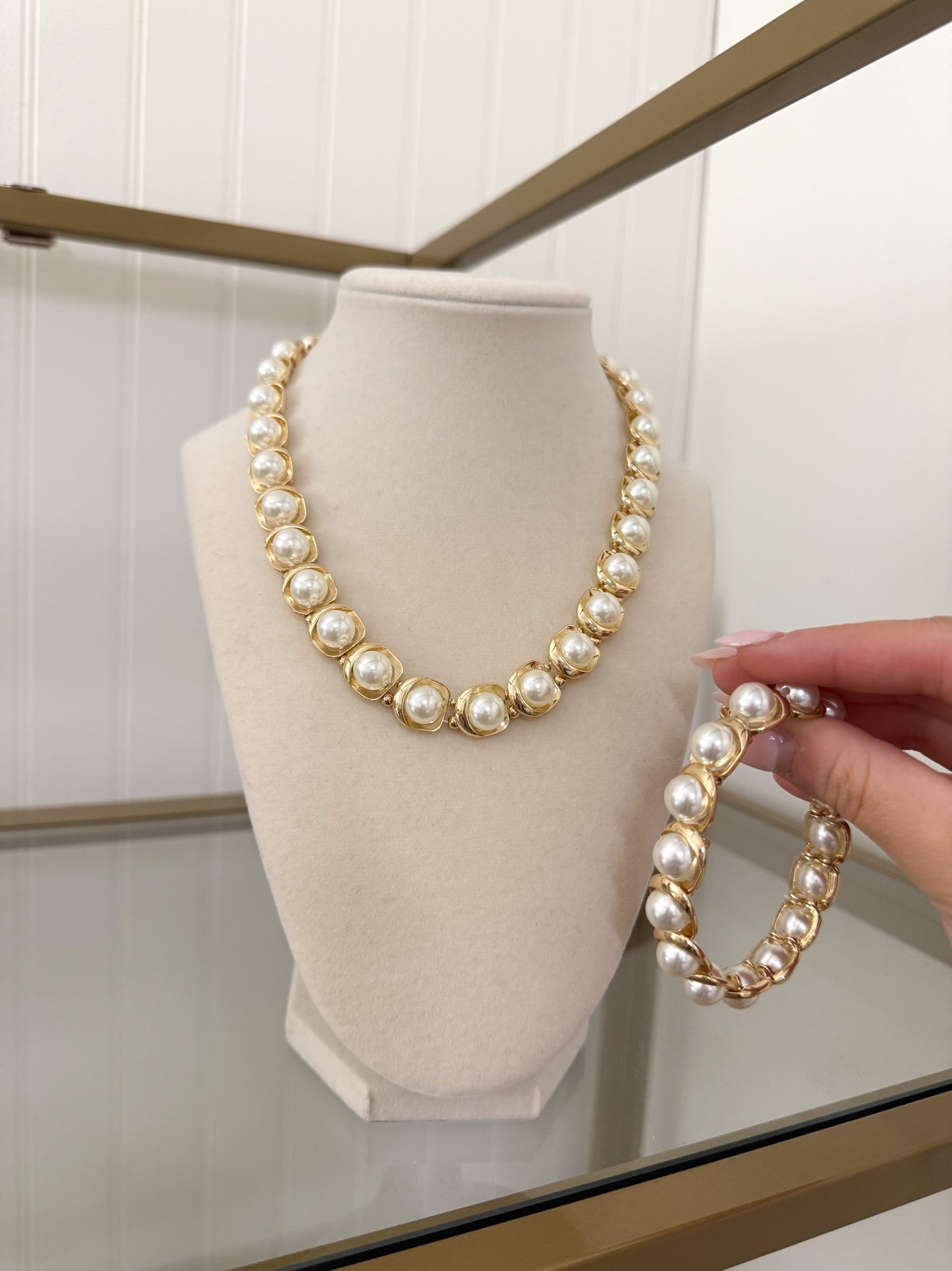 Pearl Beaded Stretch Bracelet
