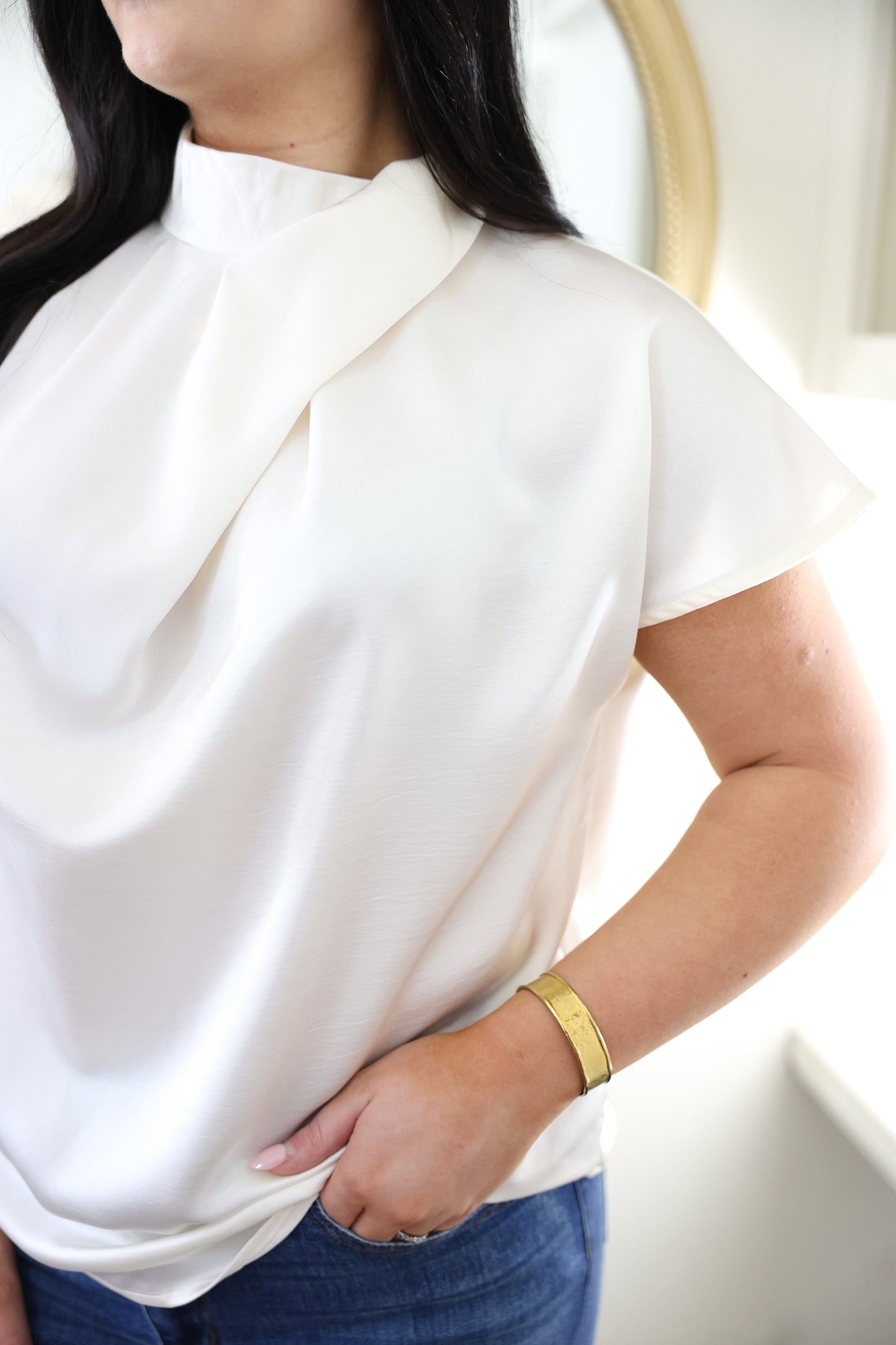 Ivory Short Sleeve Top