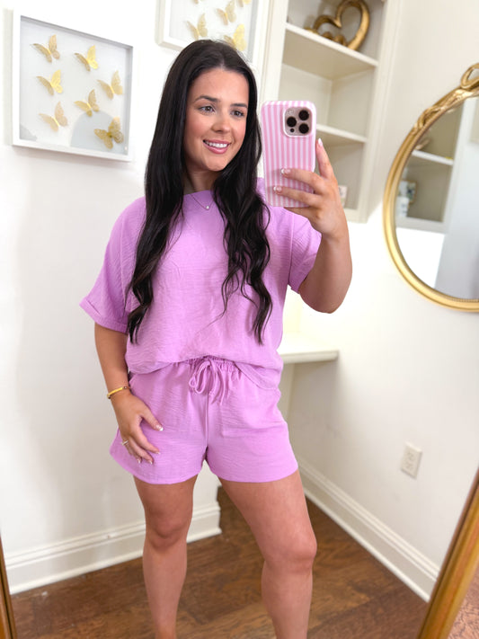 Pink Airflow Short Set