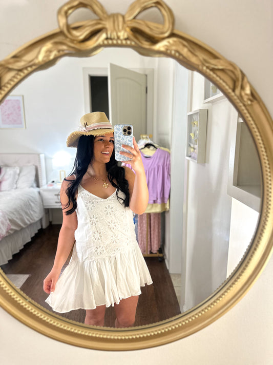 Lola White Eyelet Dress