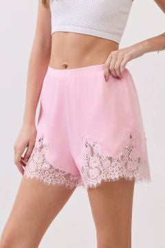 Pretty In Pink Lace Shorts