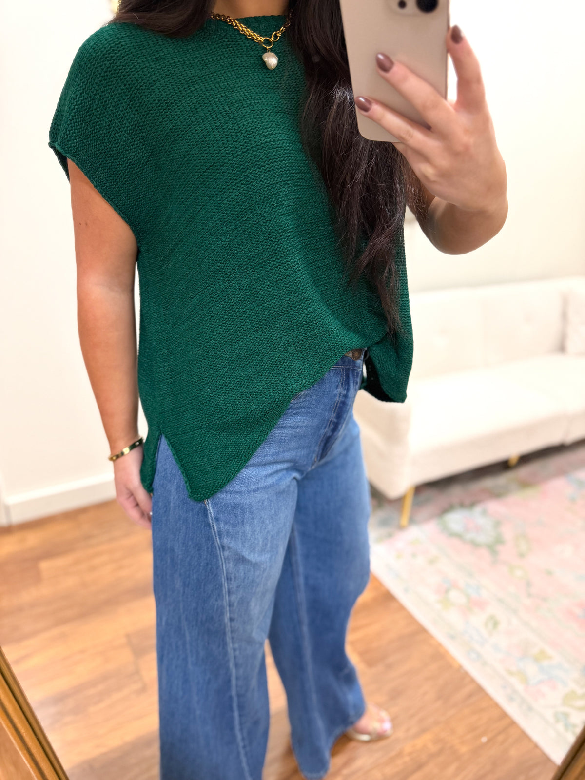 Hunter Green Sweater Top