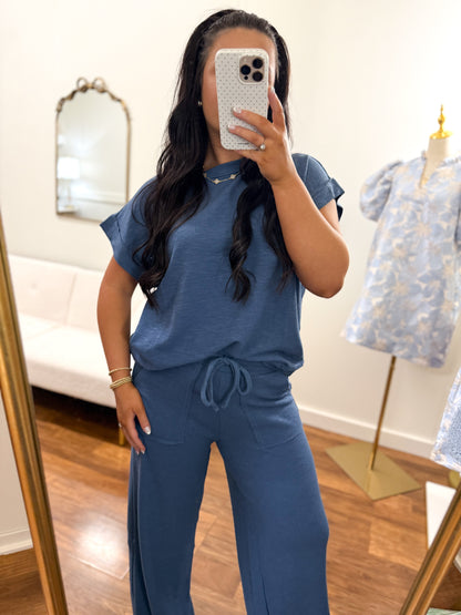 Dusty Blue Pant Set