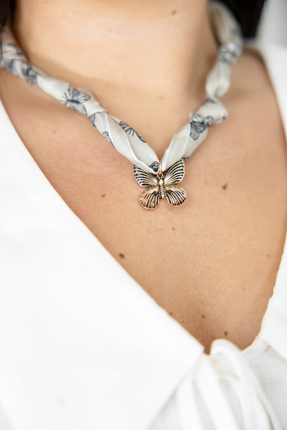 Butterfly Scarf Necklace