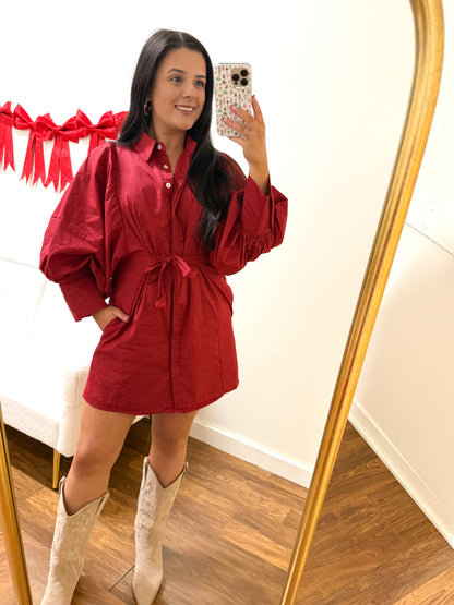 Burgundy Moments Dress