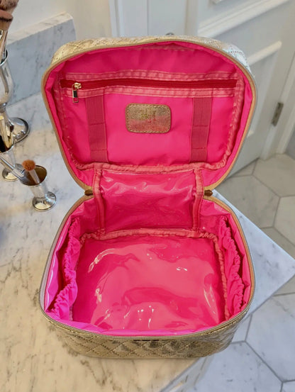 Caroline Hill Vegan Patent Leather Train Case