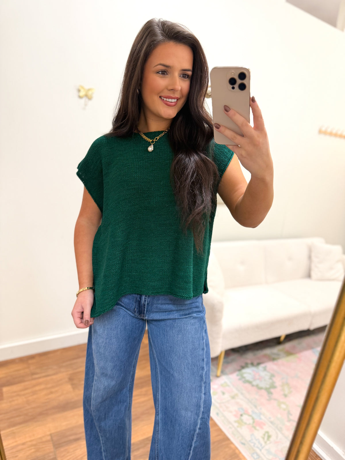 Hunter Green Sweater Top