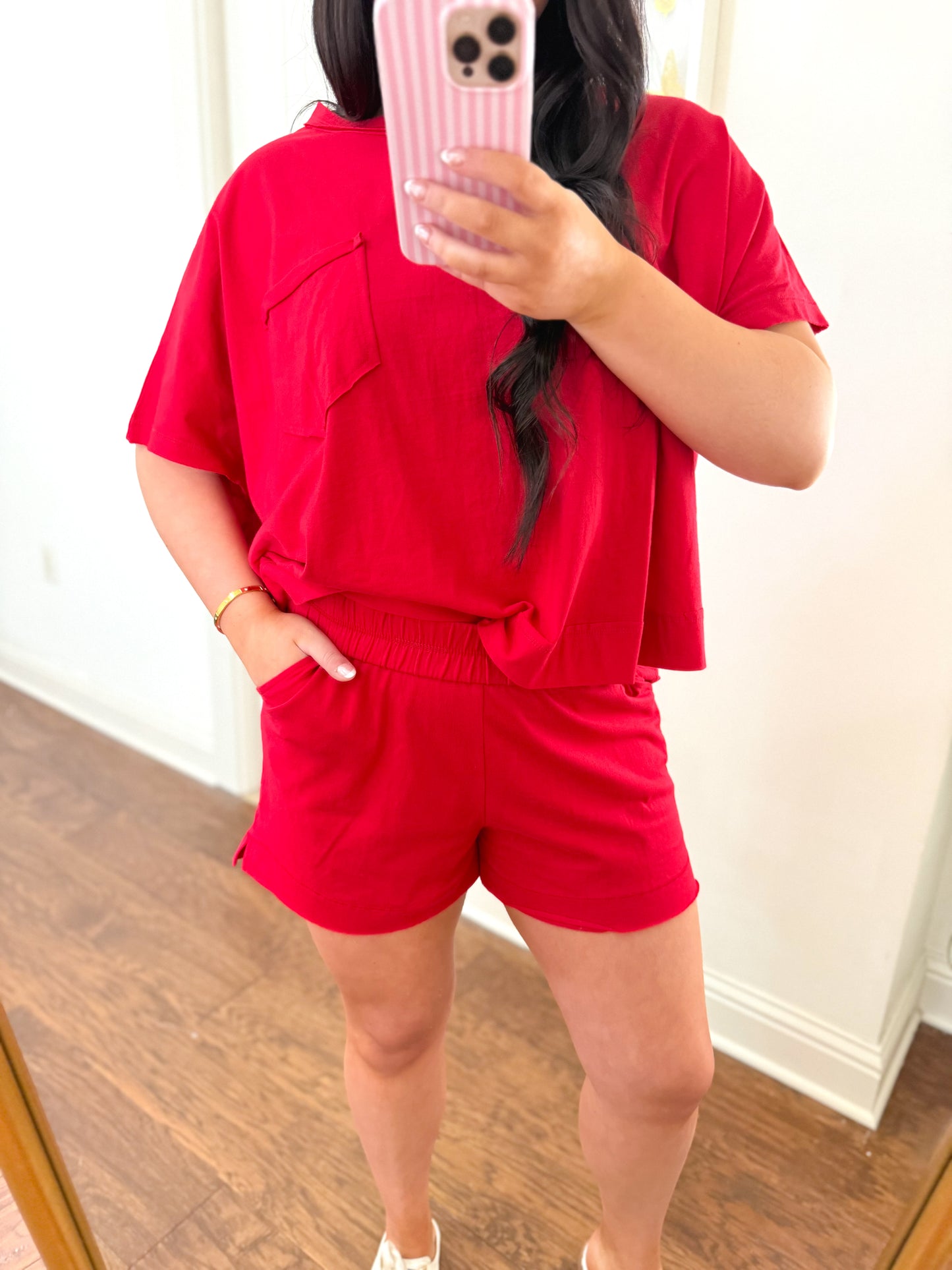 Cherry Red Short Set