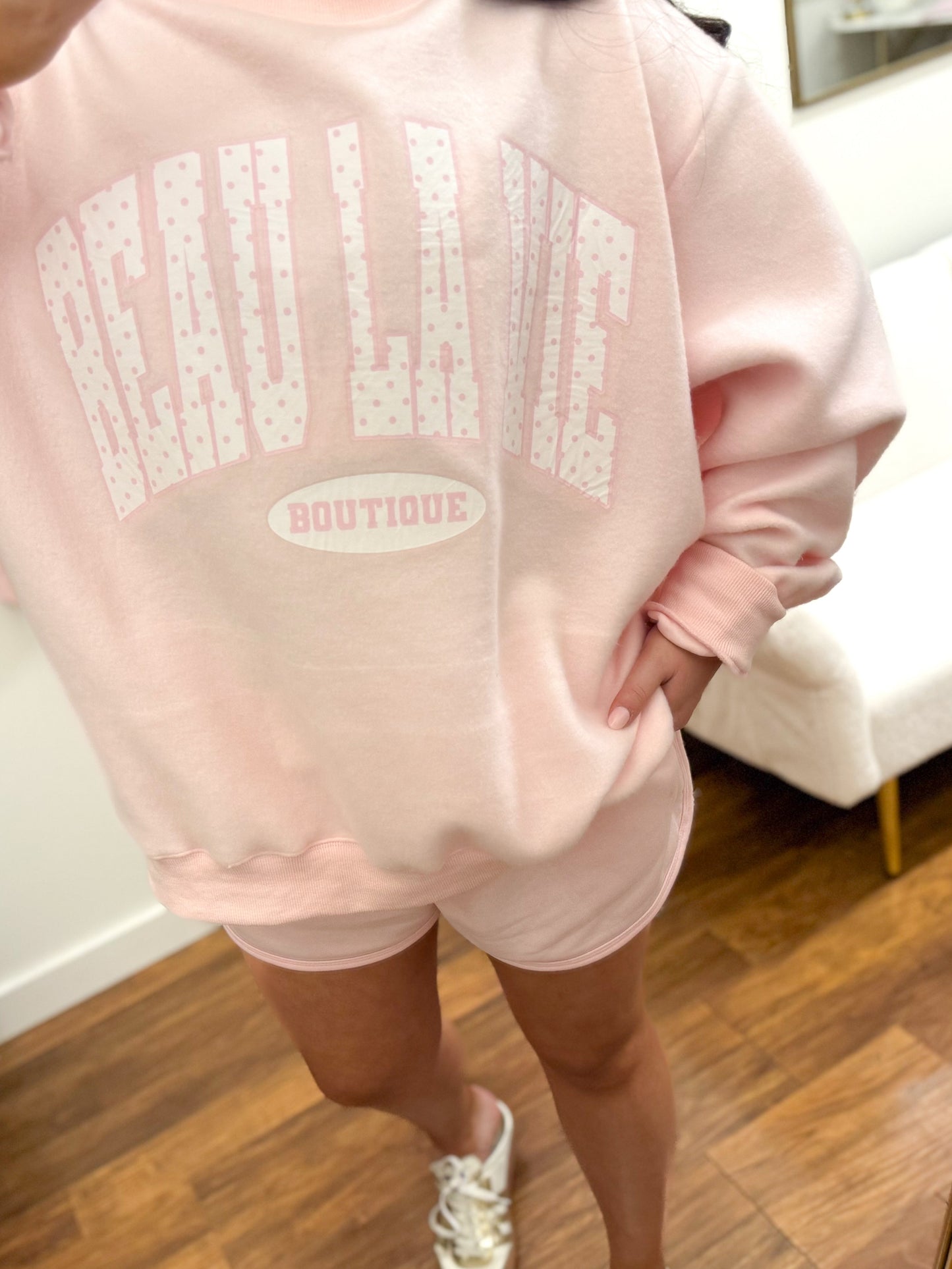 Mock Neck Matching Shorts