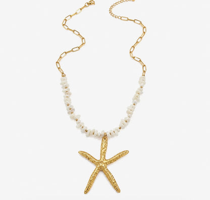 Starfish Pearl Necklace