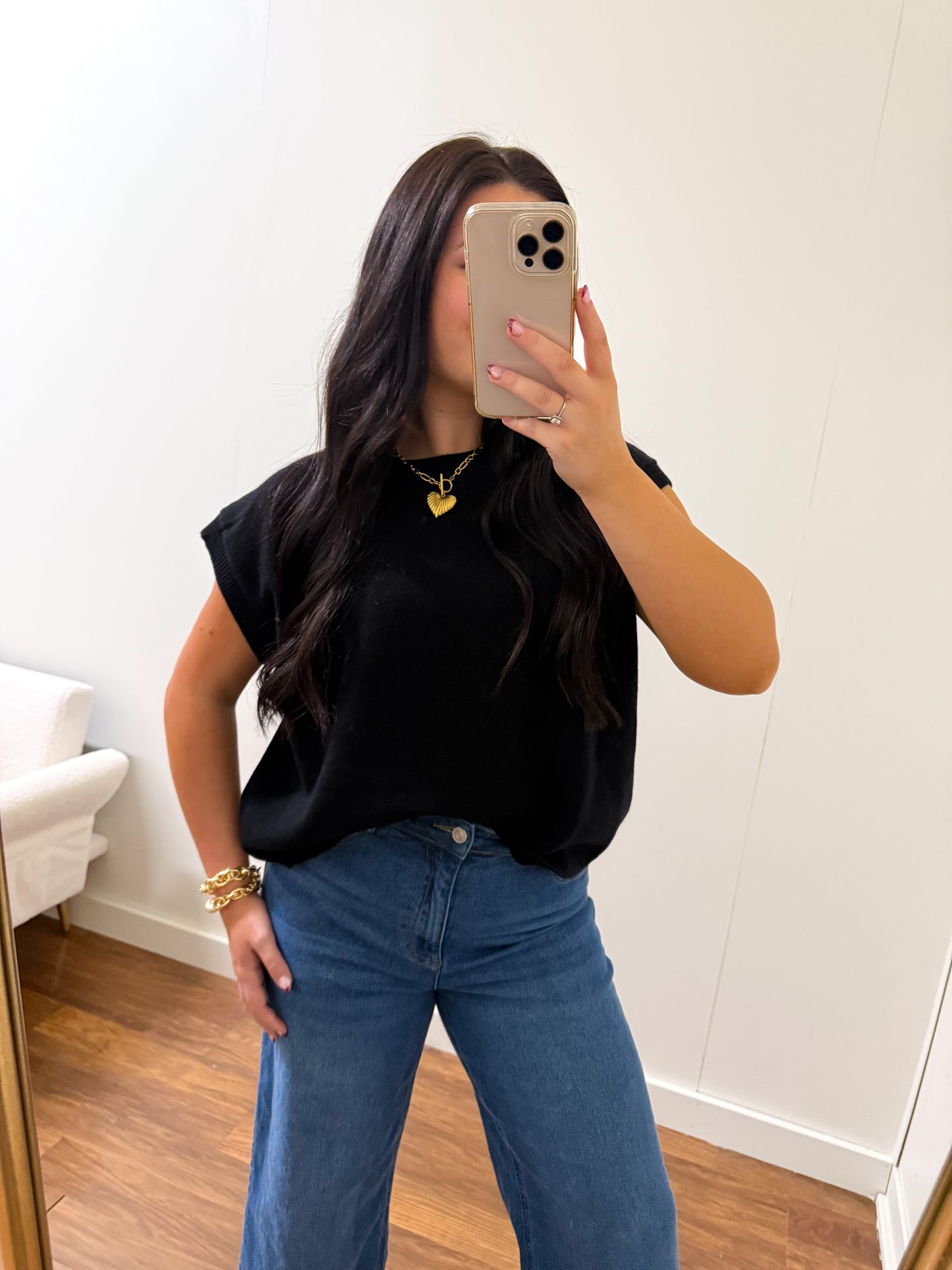 Everyday Black Sweater Vest