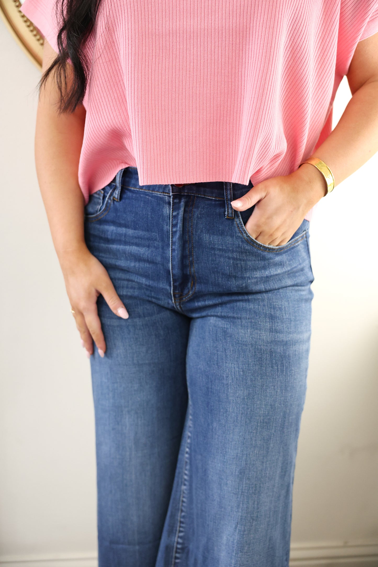 Wide Leg Denim Jeans