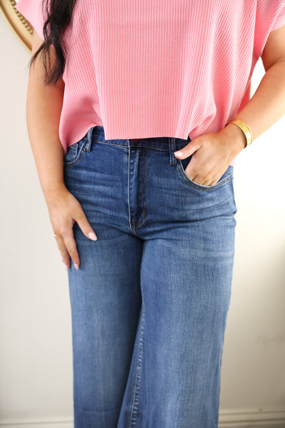 Wide Leg Denim Jeans