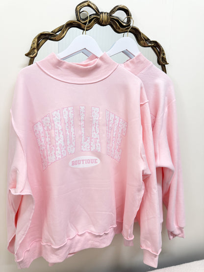 Reversible Mock Neck Sweatshirt