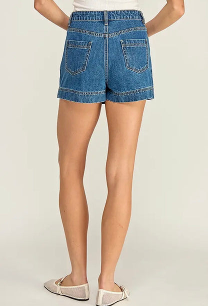 Medium Wash Denim Skort