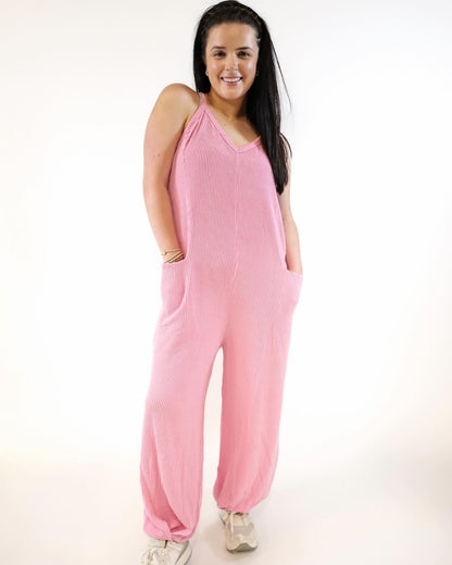 Going Places Ribbed Jumpsuit