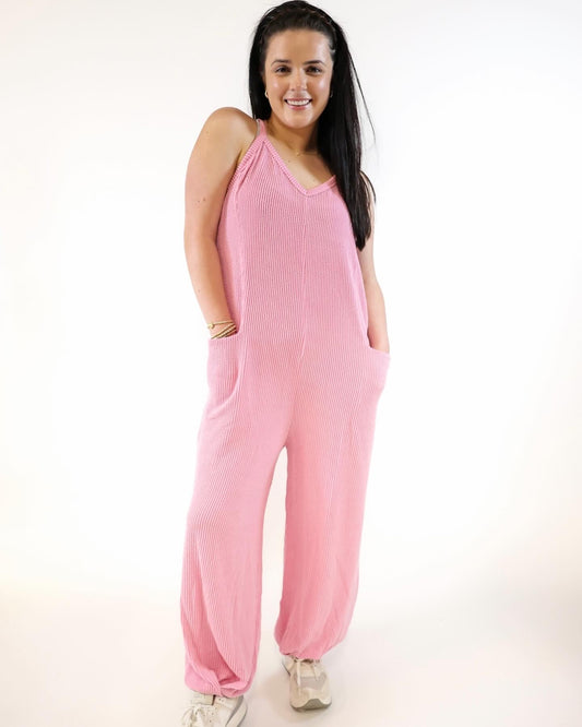 Going Places Ribbed Jumpsuit