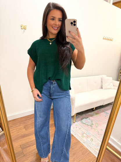 Hunter Green Sweater Top