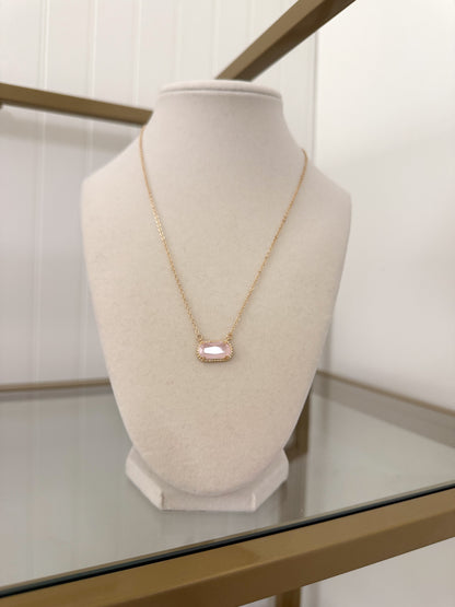 Baby Pink Pendant Necklace
