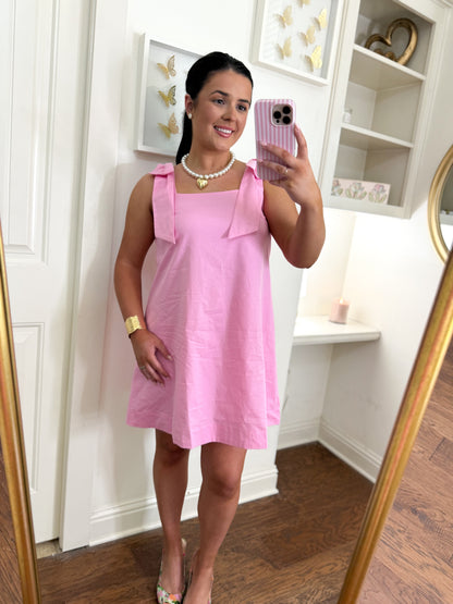Pink Bow Statement Dress