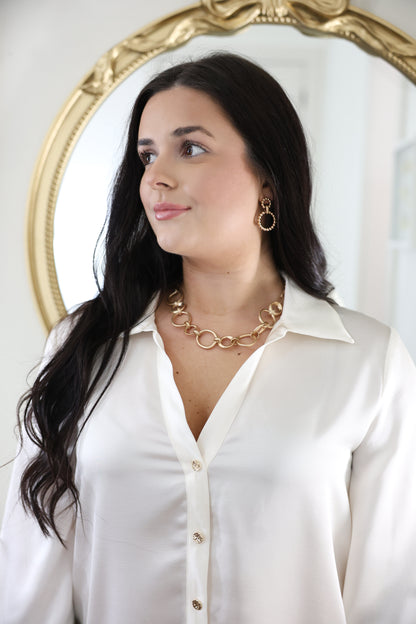 Gold Chain Link Necklace