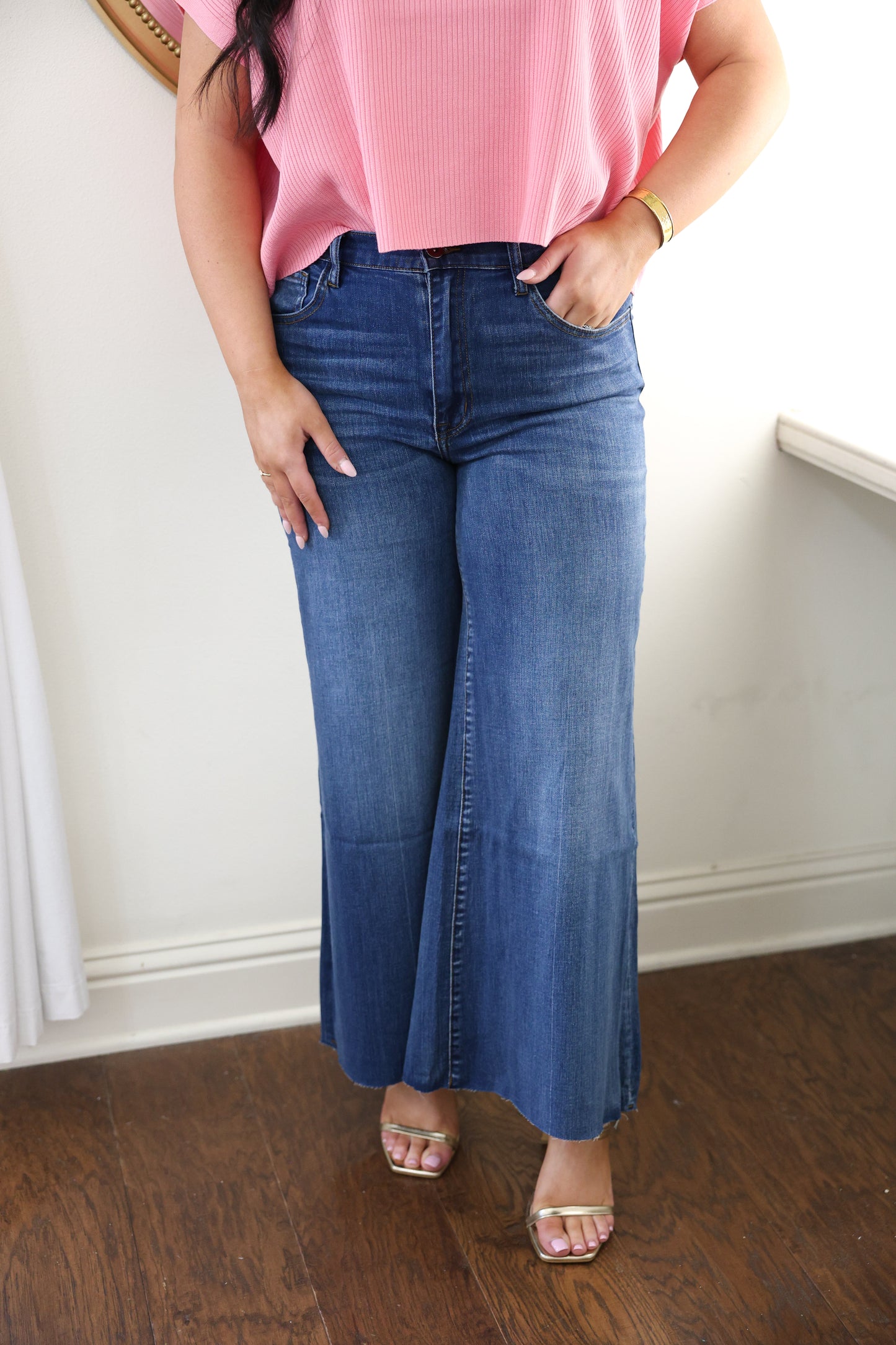 Wide Leg Denim Jeans