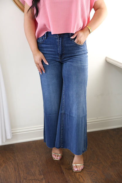 Wide Leg Denim Jeans
