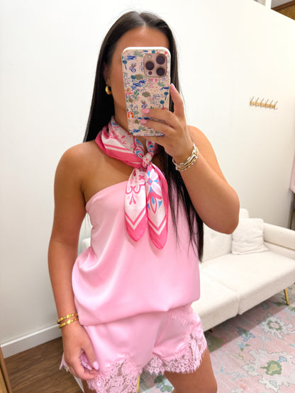 Pretty In Pink Lace Shorts