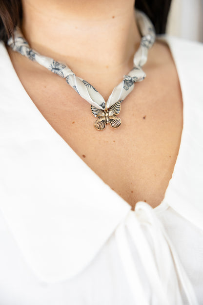 Butterfly Scarf Necklace