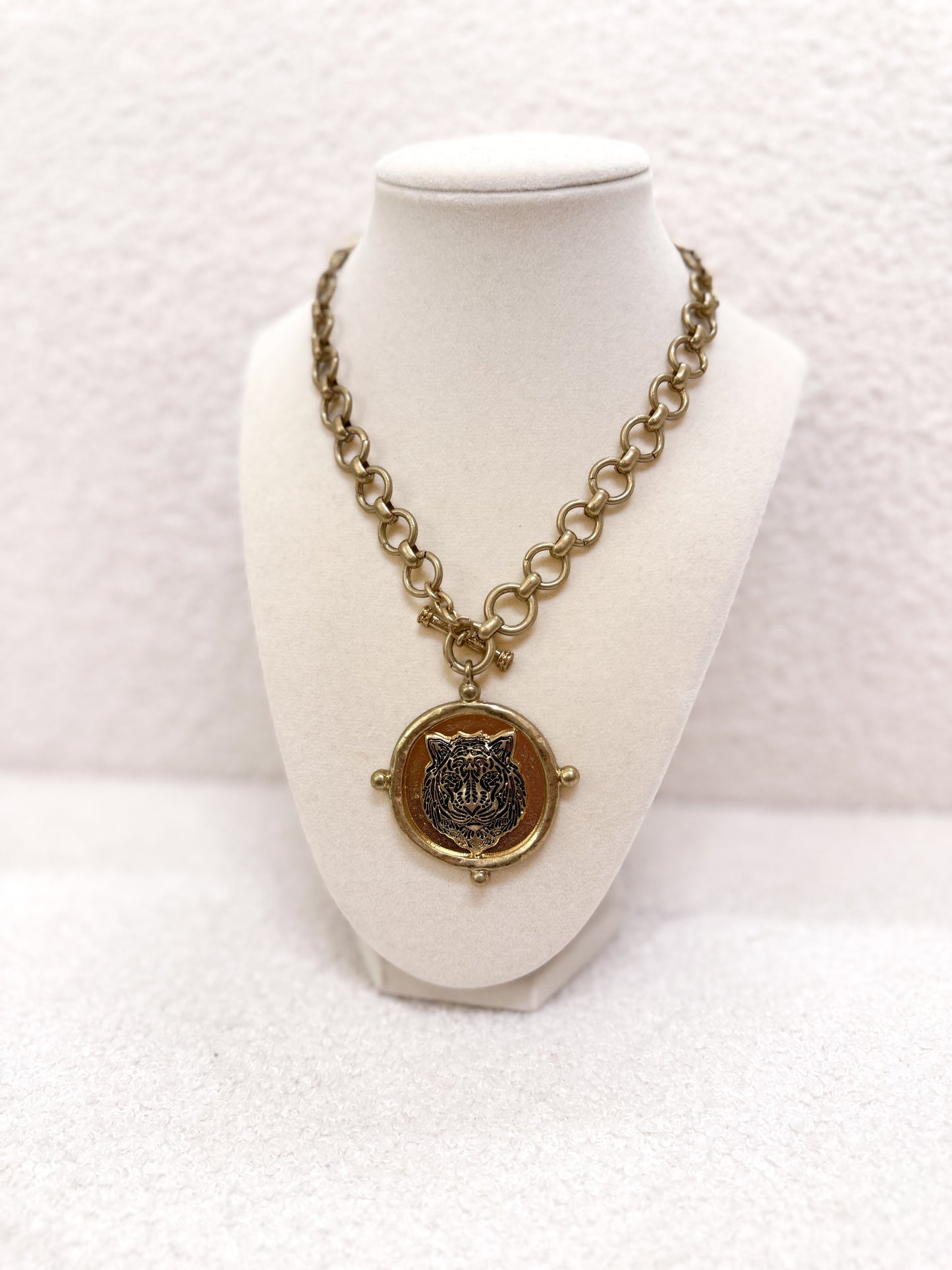 Tiger Coin Chain Necklace