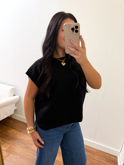 Everyday Black Sweater Vest