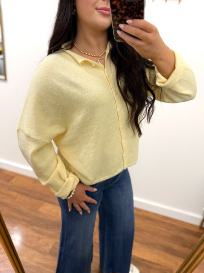 Butter Yellow Cardigan