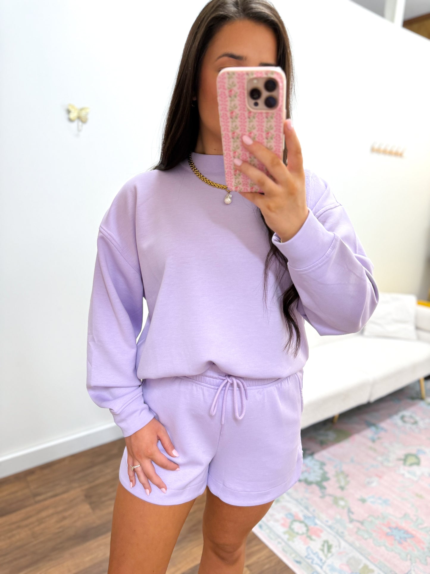 Lilac Scuba Pullover Set