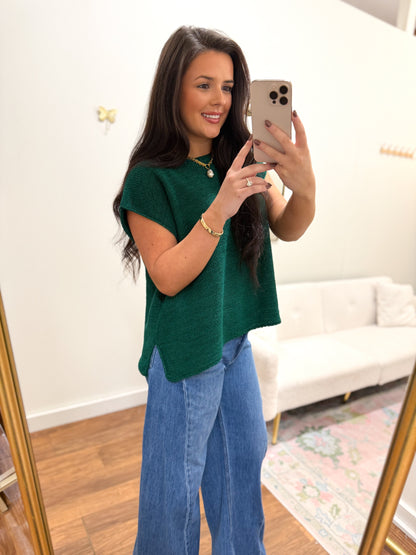 Hunter Green Sweater Top