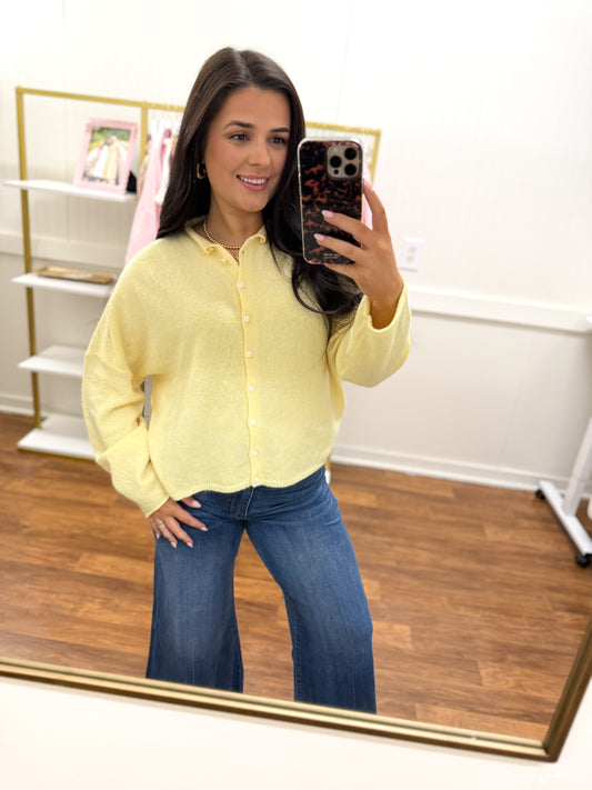 Butter Yellow Cardigan