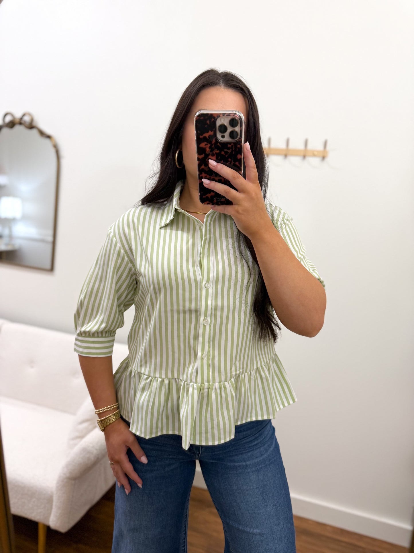 Sage Green Blouse