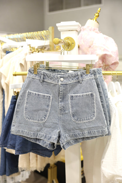 Stitch Pocket Denim Shorts (Restocked!!!)