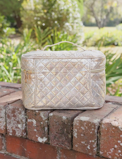 Caroline Hill Vegan Patent Leather Train Case