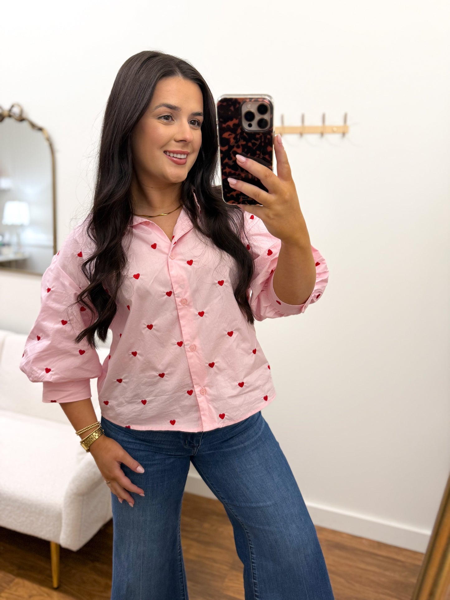 Lots Of Love Embroidered Top