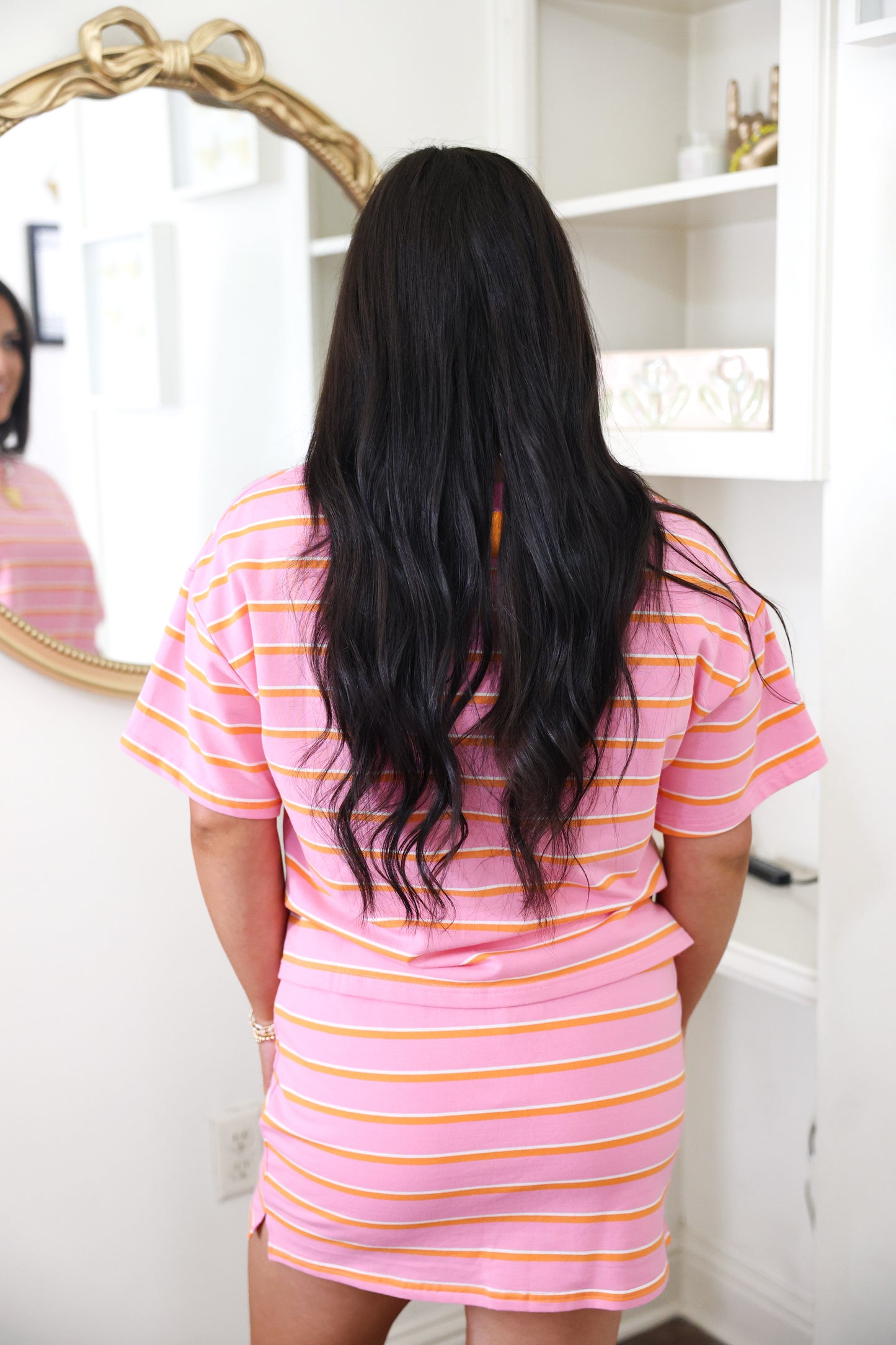 Strawberry Sorbet Stripe Skort Set