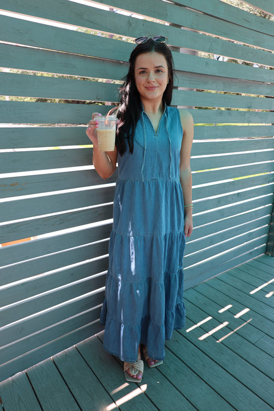 Denim Maxi Dress