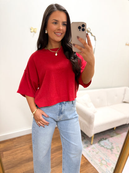 So Soft Red Sweater