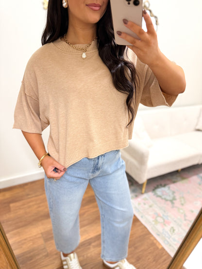 So Soft Heather Beige Sweater