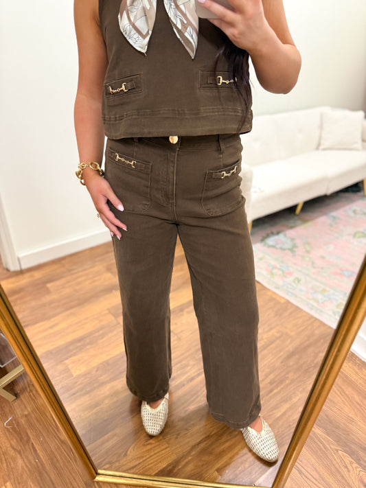 All The Details Chocolate Pants