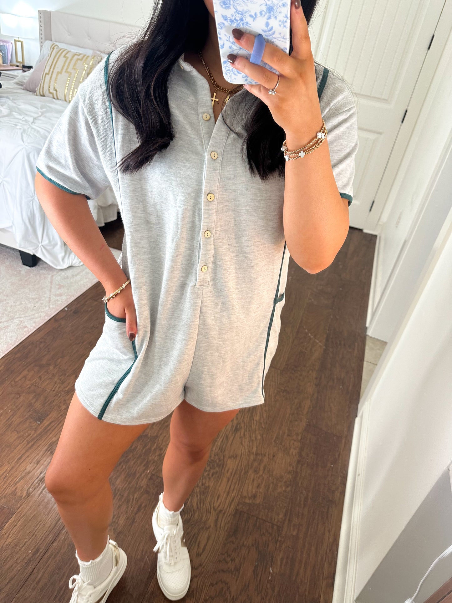 Cotton Terry Contrast Romper