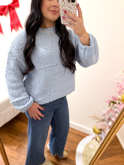 Sky Blue Cozy Sweater