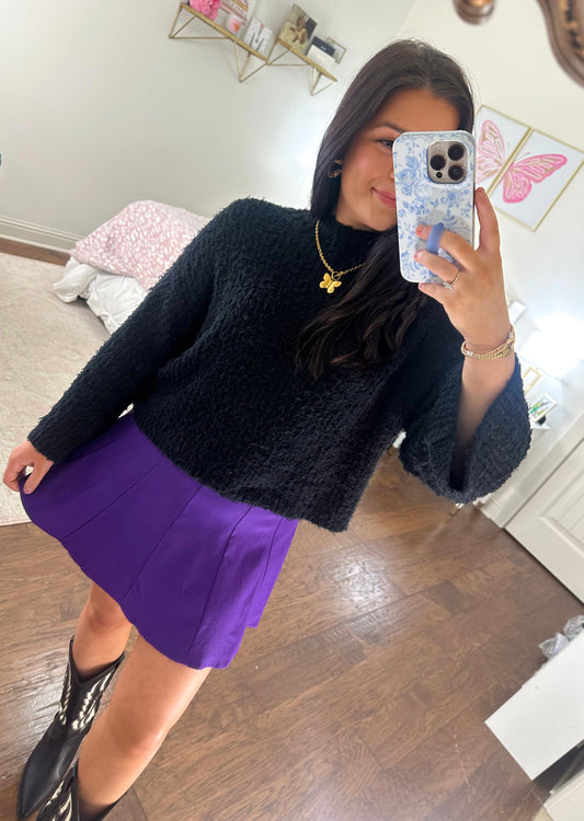 Pleated Purple Skirt