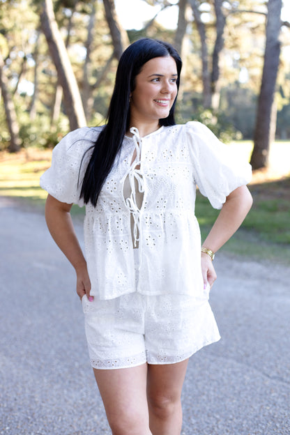 Eyelet Blossom Shorts