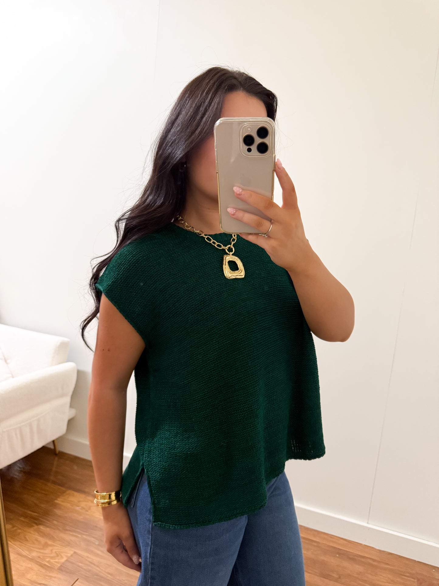 Hunter Green Sweater Top